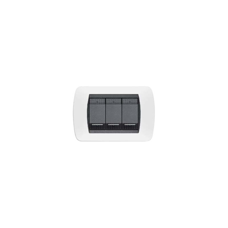 PLACCA BTICINO LIVING BIANCA 4POSTI L4804PB PLACCA BTICINO LIVING BIANCA 4POSTI L4804PB