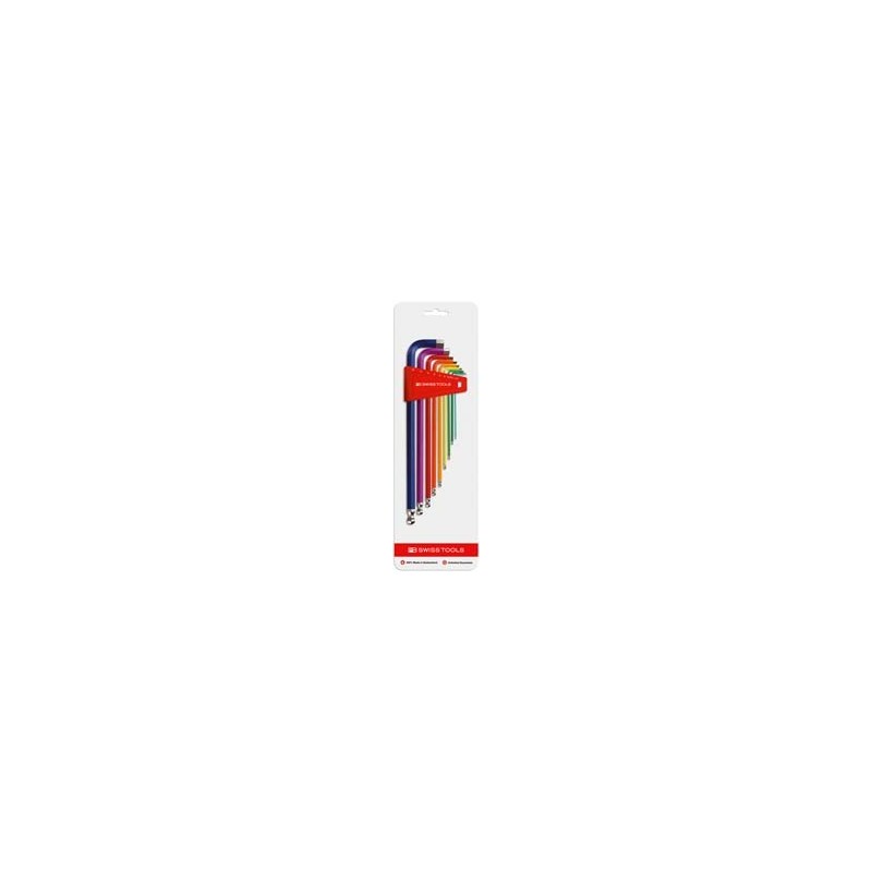 CHIAVI ESAGONALI PIEGATE PB SER.9 PZ ART.212 COLOR SWISS TOOLS CHIAVI ESAGONALI PIEGATE PB SER.9 PZ ART.212 COLOR SWISS TOOLS