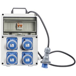 QUADRI CANTIERE VB IP65 TERMOPLASTICO 4 PRESE BLU