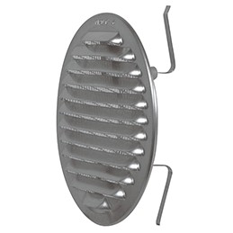 GRIGLIE CON MOLLE TONDE ALLUMINIO CON RETE D125/160