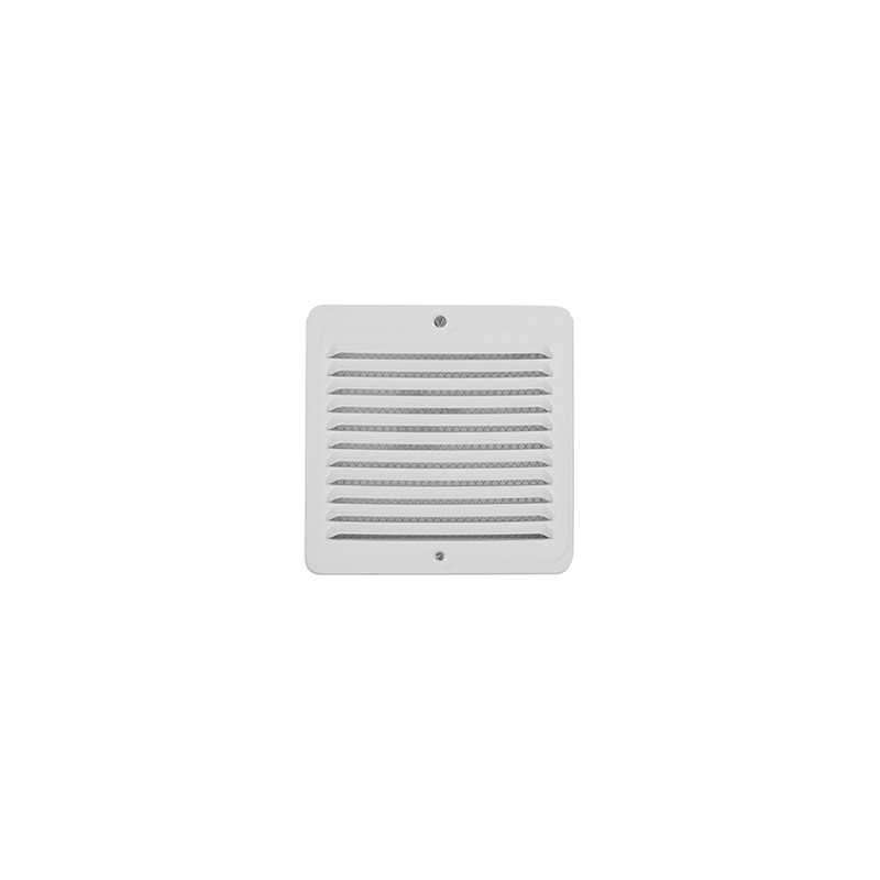 Griglia Ventilazione Alluminio Bianca 15x15cm Con Rete Anti Insetti