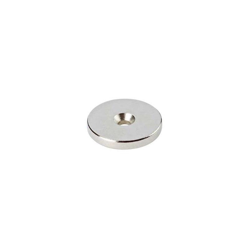 5mm Magneti tondi con foro magnetizzazione diametrale N45 10 pz 10 x 5 mm