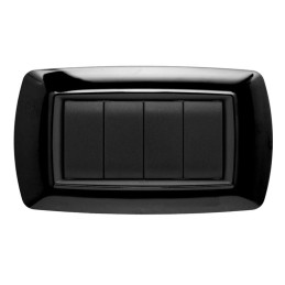 PLACCA TECNOPOLIMERO FEB LIFE TIPO BT-LI NERE 4 POSTI
