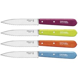 COLTELLI OPINEL SEGHETTATI ART.113 MANICO COLORATO