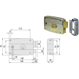 SERRATURE CISA APPLICARE PER PORTONCINI ART.50471