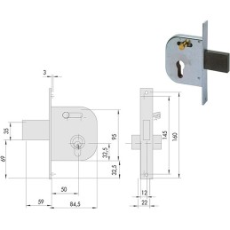 SERRATURE CISA INFILARE PER CANCELLI ART.42032.50