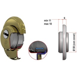 DEFENDER PER SERRATURE AZZI F23 A MOLLA REGOLAB 11-18MM STANDARD INT.31