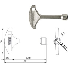 Set 4 Chiavi Triangolari Per Pattumiera 70L - 2 In Metallo E 2 In Plastica - Per Bidoni Rifiuti Esterni (Lato 7-9 Mm) - 2