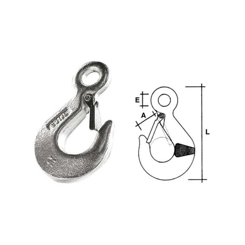 GANCI STAMPATI AD OCCHIO CON SICURA ART.103 KG. 250 GANCI STAMPATI AD OCCHIO CON SICURA ART.103 KG. 250